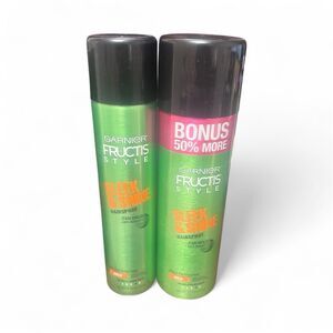 Garnier Fructis Hairspray 2pk Sleek & Shine Anti-Humidity 24h 8.25 & 12.4oz New